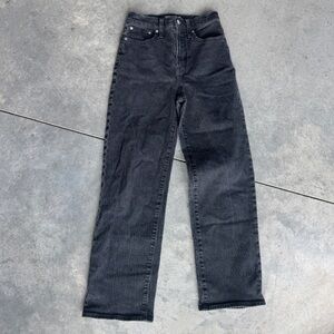 The Perfect Vintage Wide-Leg Jean Black Stone Wash